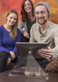 Tablet-Halter und Social Media