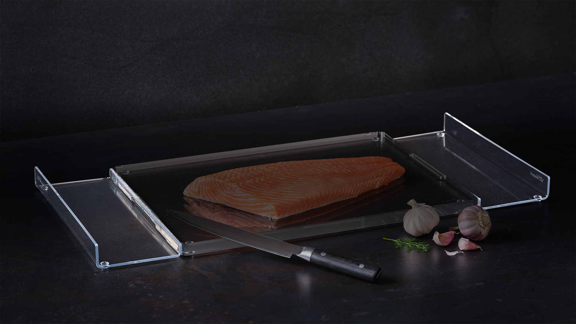 Schneidebrett-Auffangschalen aus Acrylglas
